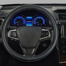 Оплетка из эко-кожи гладкая, цвет черный