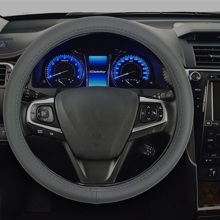 Оплетка из эко-кожи гладкая, цвет серый