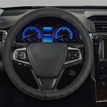 Оплетка из эко-кожи с рельефом цвет чёрный