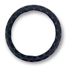 Оплетка из эко-кожи ромб серый звезда (м)