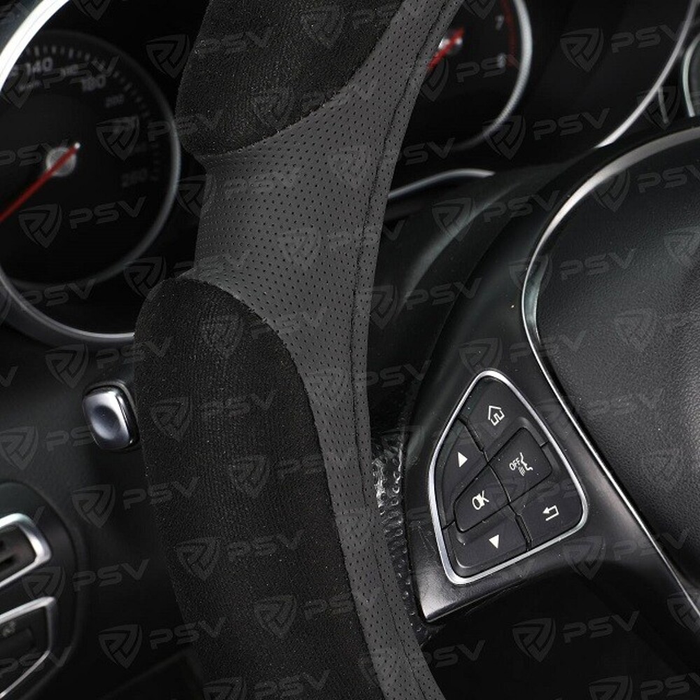 Оплетка спонж. race super цвет чёрный, экоКожа + алькантара, размер M Оплетка спонж. race super цвет чёрный, экоКожа + алькантара, размер M