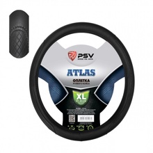 Оплетка из эко-кожи ATLAS цвет чёрный, размер XL