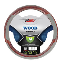 Оплетка из эко-кожи WOOD, цвет серый, размер M