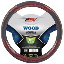 Оплетка из эко-кожи WOOD, цвет черный, размер XL