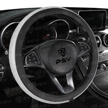 Оплетка из эко-кожи ALMAZ, цв. серебро, размер M