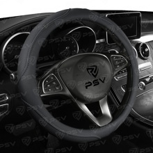 Оплетка эко-кожа DOT, цвет черный, строчка черная, размер M