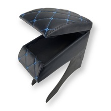 Бар - подлокотник для лада 2190, кож.зам. цвет черный, строчка синяя, ромб в коробке