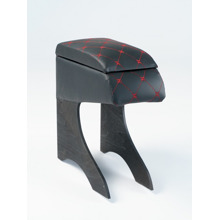 Бар - подлокотник для лада 2190, кож.зам. цвет черный, строчка красная, ромб в коробке