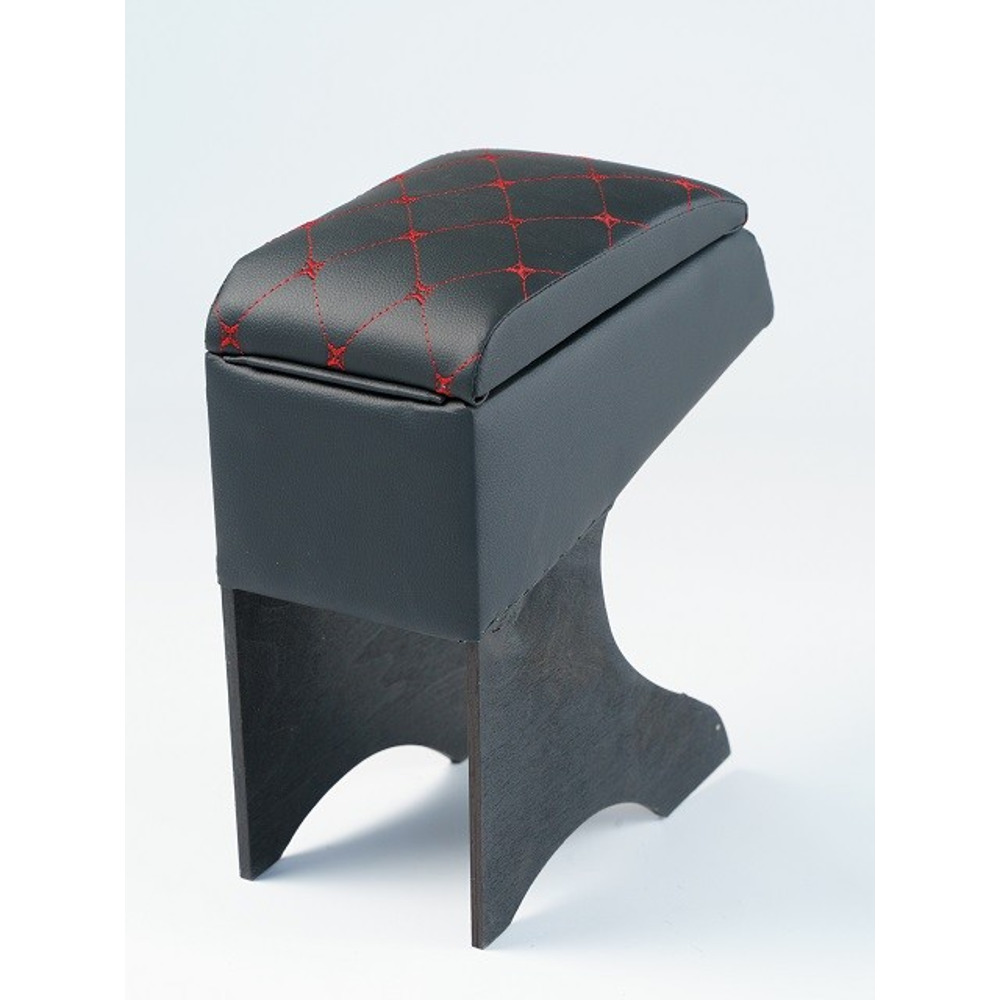 Бар - подлокотник для лада 2190, кож.зам. цвет черный, строчка красная, ромб в коробке Бар - подлокотник для лада 2190, кож.зам. цвет черный, строчка красная, ромб в коробке