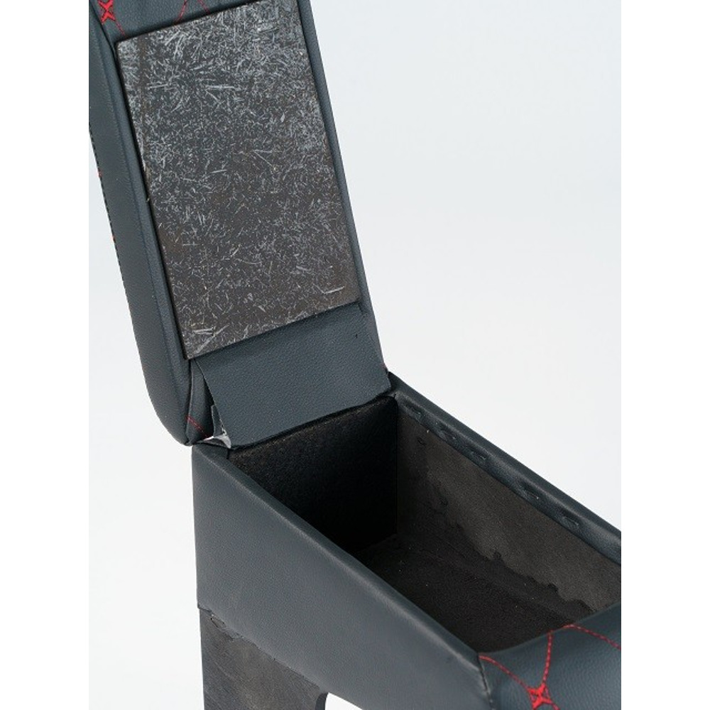 Бар - подлокотник для лада 2190, кож.зам. цвет черный, строчка красная, ромб в коробке Бар - подлокотник для лада 2190, кож.зам. цвет черный, строчка красная, ромб в коробке