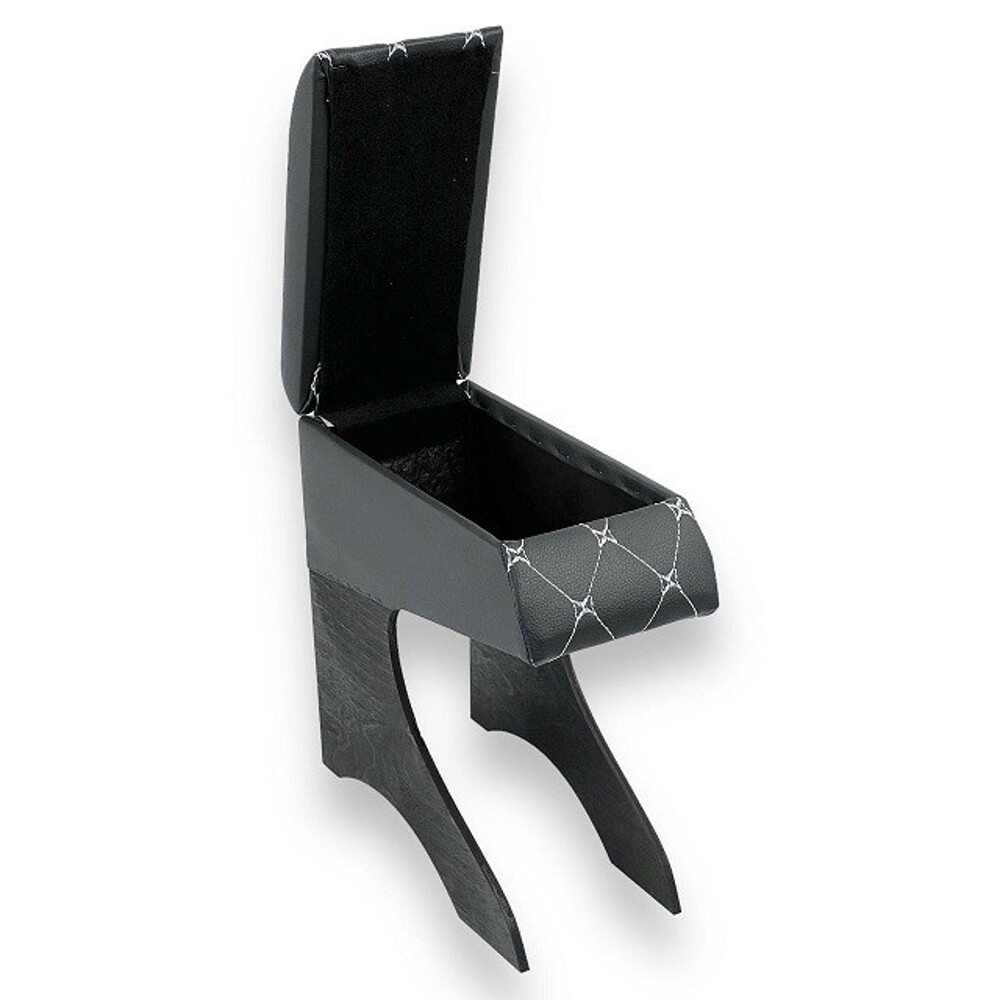 Бар - подлокотник для лада 2190, кож.зам. цвет черный, строчка белая, ромб в коробке Бар - подлокотник для лада 2190, кож.зам. цвет черный, строчка белая, ромб в коробке