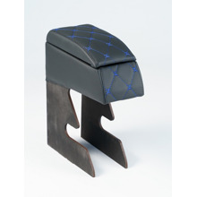 Бар - подлокотник для лада 2114,2109 кож.зам. цвет черный, строчка синяя, ромб в коробке