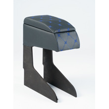 Бар - подлокотник для лада 2110/largus кож.зам. цвет черный, строчка синяя, ромб в коробке