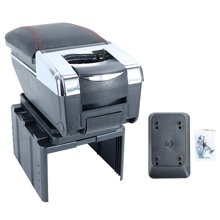 Бар подлокотник универсальный черный/Красная строчка