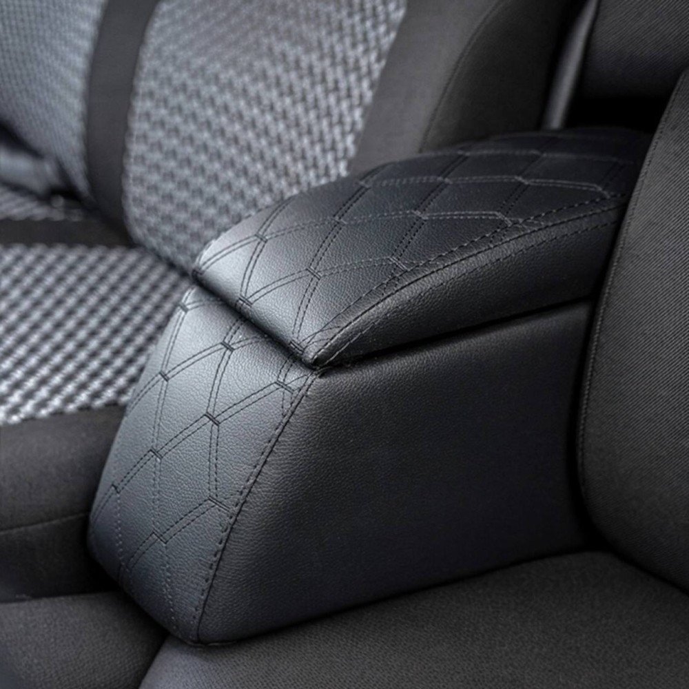 Подлокотник для газели 3302 бар экокожа стеганая, цвет черный, строчка черная, ромб черный Подлокотник для газели 3302 бар экокожа стеганая, цвет черный, строчка черная, ромб черный