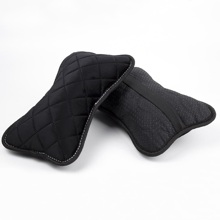 Подушка автомобильная CALIFORNIA, велюр, цвет чёрный, кант черный (2 шт.)