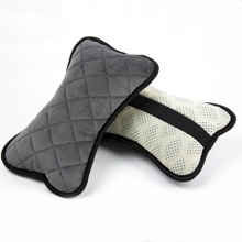 Подушка автомобильная CALIFORNIA, велюр, цвет серый, кант черный (2 шт.)