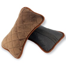 Подушка автомобильная CALIFORNIA, велюр, цвет коричневый, кант коричневый (2 шт.)