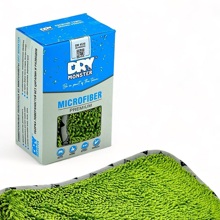 Полотенце 45*70 см BIG MONSTER микрофибра для сушки авто, цвет зеленый