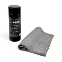 Салфетка 32*43 см из синтетической замши в тубусе, цвет серый