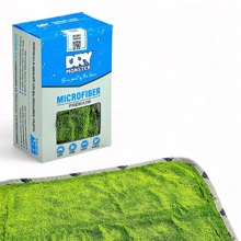 Полотенце 50*60 см PREMIUM микрофибра для сушки авто, цвет зеленый