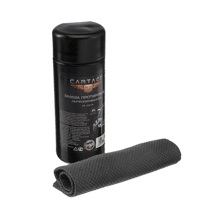 Салфетка 32*43 см из синтетической перфорированной замши в тубусе, серая