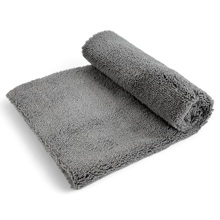 Полотенце 40*40 см микрофибра 400гр для сушки авто, цвет серый (mf-003)