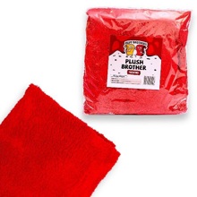 Салфетка 40*40 микрофибра для располировки с плюшевым ворсом красная