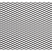 Сетка для защиты радиатора декоративная алюминий, 1000 * 400 мм, цвет черный, ячейка R10 мм, ромб мелкий