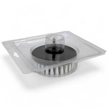 Щетка для чистки интерьера авто 12,7 см, с щетиной средней жесткости, хвостовик-шестигран.