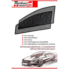 Шторы каркасные боковые на Skoda Octavia A-5 2004-2013 стандарт, магнит вшивной