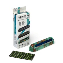 Табличка с номером телефона для автомобиля, цвет бирюзовый/золото