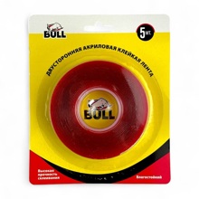 Скотч BULL 20 мм * 5 м двусторонний, прозрачный