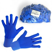 Перчатки нейлон, цвет черный / синий/ серый, размер 9-11