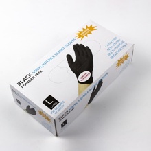 Перчатки Виниловые, цвет Черный, размер L (100 шт)