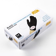 Перчатки Виниловые, цвет Черный, размер M (100 шт)