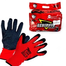 Перчатки нейлон, цвет красно-черный