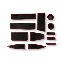 Комплект ковриков для панели приборов и консоли, кпп на ваз - 2190, цвет черный/красный