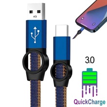 Телефонный кабель iphone - usb, 1 м, быстрая зарядка, прорезиненная оплетка