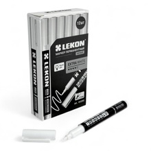 Маркер перманентный EXTRA 1,5 мм, цвет белый (упак.12шт)