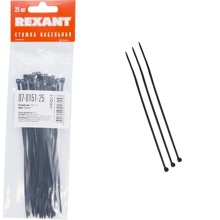 Хомут стяжка нейлон 2,5*150 мм,цвет черный (25 шт в упак)