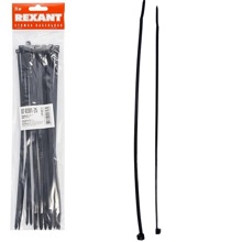 Хомут стяжка нейлон 4,8*300 мм, цвет черный (25 шт в упак)