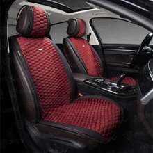 Накидки на передние сиденья FRONT HORNET 2, цвет красный, строчка красная, кант черный