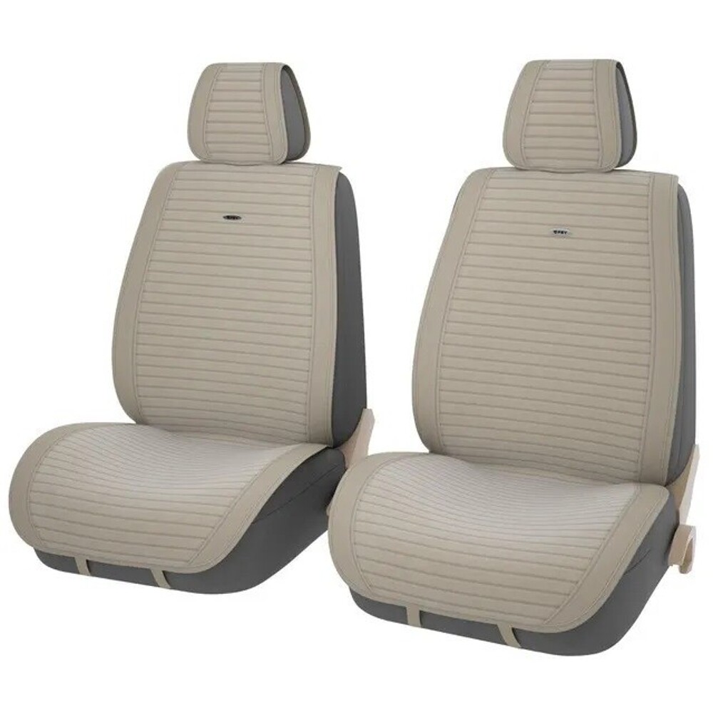 Накидки на передние сиденья FRONT BLISS 2, цвет бежевый, строчка бежевая, кант бежевый Накидки на передние сиденья FRONT BLISS 2, цвет бежевый, строчка бежевая, кант бежевый
