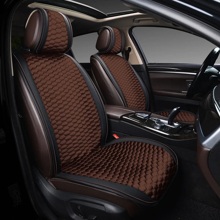 Накидки на передние сиденья FRONT HORNET 2, цвет коричневый, строчка коричневая, кант черный