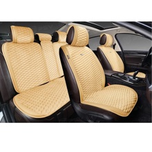 Комплект накидок на весь салон HORNET PLUS, цвет бежевый, строчка бежевая, кант бежевый