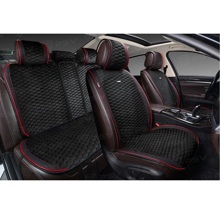 Комплект накидок на весь салон HORNET PLUS, цвет черный, строчка черная, кант красный