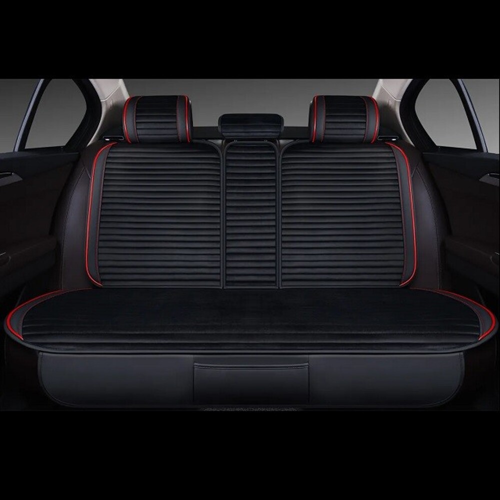 Комплект накидок на весь салон BLISS PLUS, цвет черный, строчка черный, кант красный Комплект накидок на весь салон BLISS PLUS, цвет черный, строчка черный, кант красный