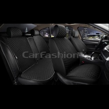 Комплект накидок на весь салон ROMB+, материал велюр, цвет черный/черный/черный