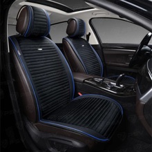 Накидки на передние сиденья FRONT BLISS 2, цвет черный, строчка синяя, кант синий
